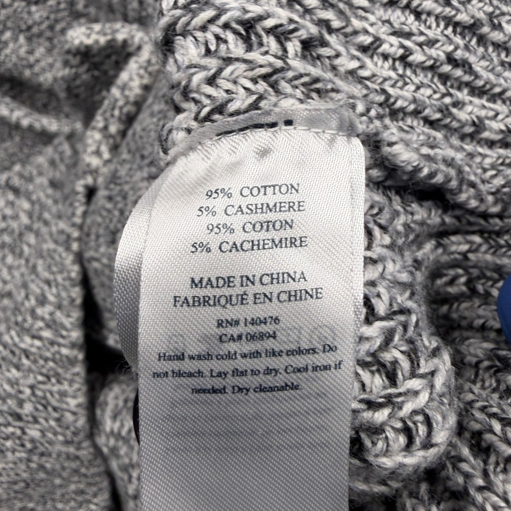Faherty Cardigan Sweater Mens XL Gray Shawl Collar Cashmere Blend Knit - Picture 9 of 10